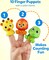 Motor Skill Toys for Toddlers, 10pcs Surprise Animals Finger Puppets Treasure with Number Locks, Matching Color Sorting Pirate Hunt Game, Learning Montessori Gift for 3 4 5 Year Old